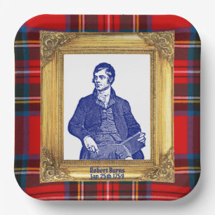 Plato De Papel Robert Burns Royal Stewart Plaid Ene 25