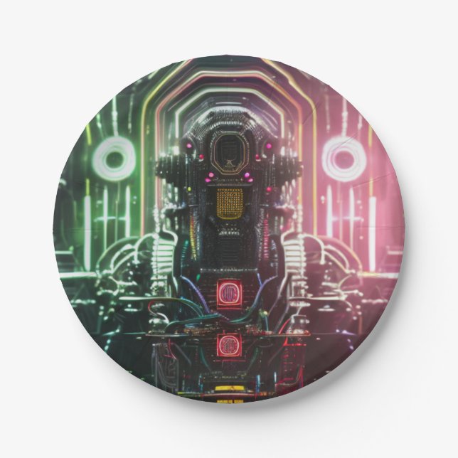 Plato De Papel Robot 1 placas de papel (Anverso)