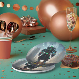 Plato De Papel Robot 4 placas de papel