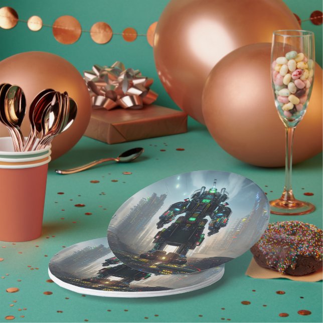 Plato De Papel Robot 4 placas de papel (Multi)