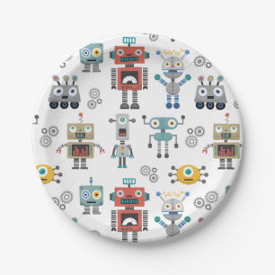 Plato De Papel Robots del juguete