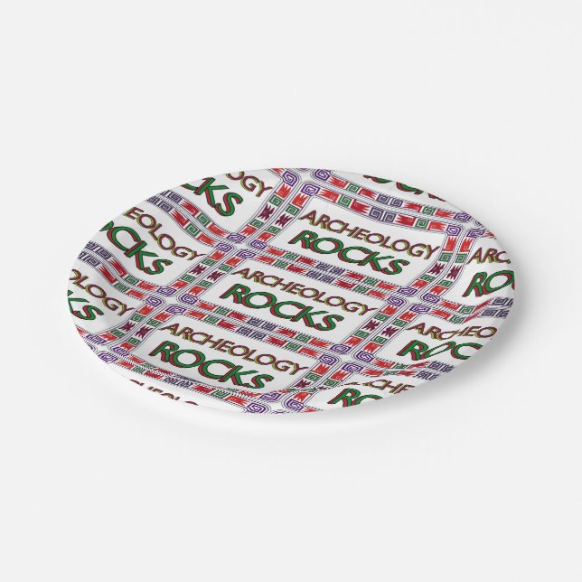 Plato De Papel Rocas arqueológicas (Angular)