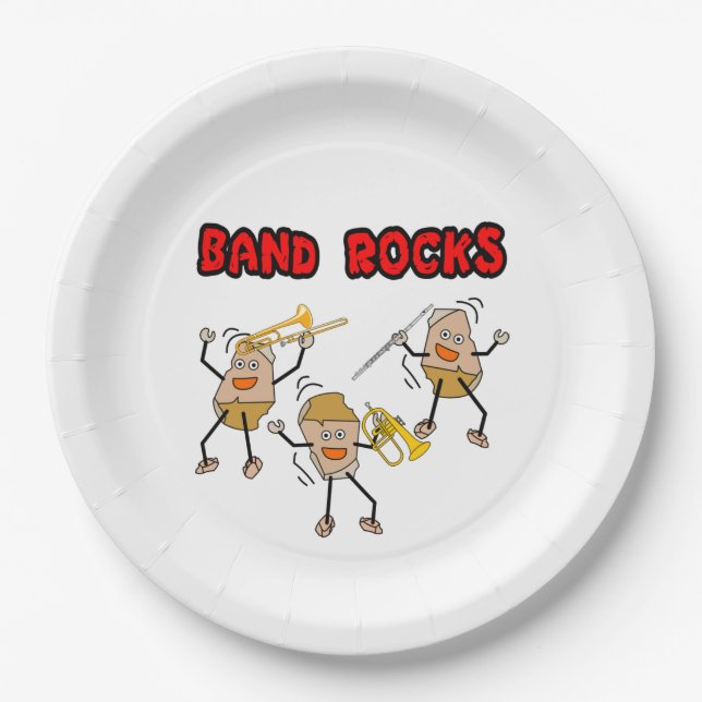 Plato De Papel Rocas de banda (Anverso)