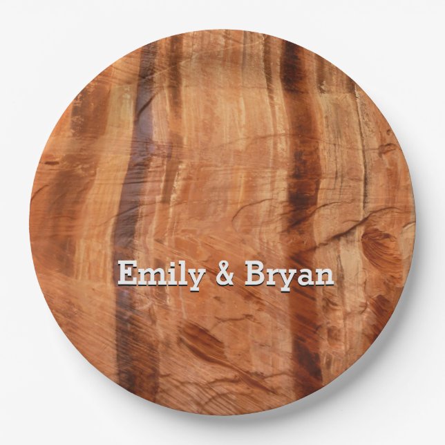 Plato De Papel Rock a rayas de doble arco Alcove II en Sión (Anverso)