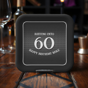 Plato De Papel Rock Guitar Amp Birthday Jam Any Age Classic Black