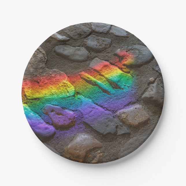 Plato De Papel Rock pintado (Anverso)