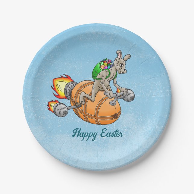 Plato De Papel Rocket Bunny (Anverso)