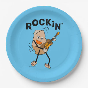 Plato De Papel Rockin Guitar