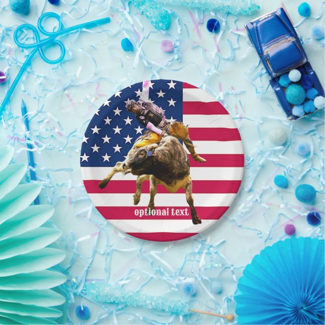 Plato De Papel Rodeo Bullaje (Fiesta)