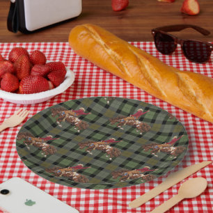 Plato De Papel Rodeo Cowboy en Bucking Bronco