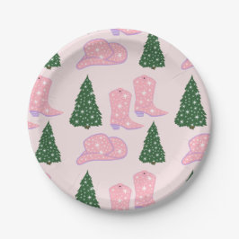 Plato De Papel Rodeo de Gorra de lechuga rosa Árbol de Navidad