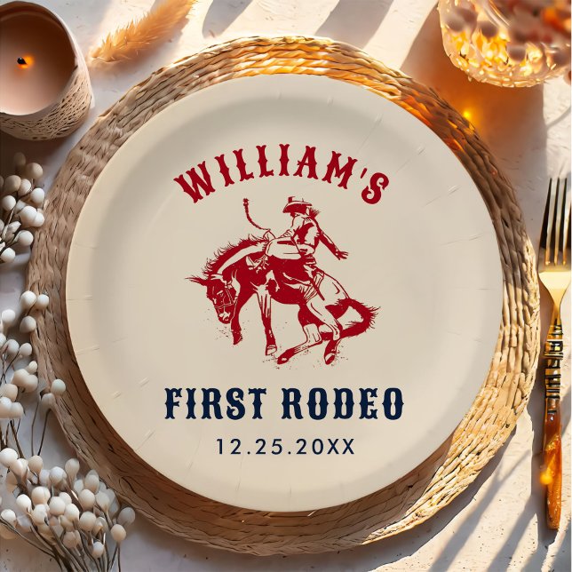 Plato De Papel Rodeo Western Cowboy 1 Fiesta de cumpleaños (Subido por el creador)