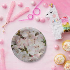 Plato De Papel Rododendros rosas florecen