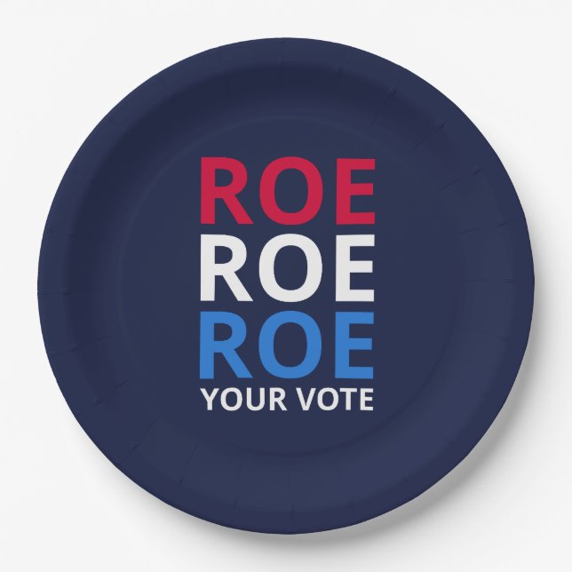 Plato De Papel Roe su voto (Anverso)