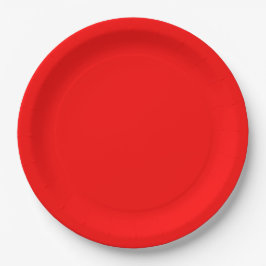 Plato De Papel Rojo