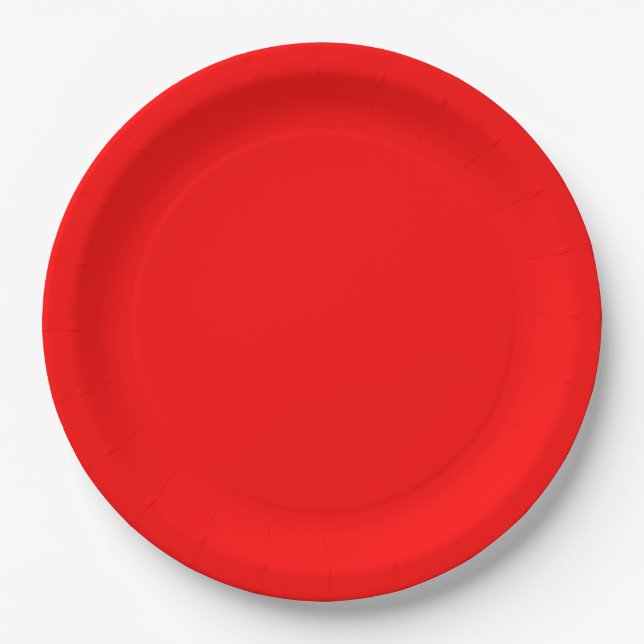 Plato De Papel Rojo (Anverso)