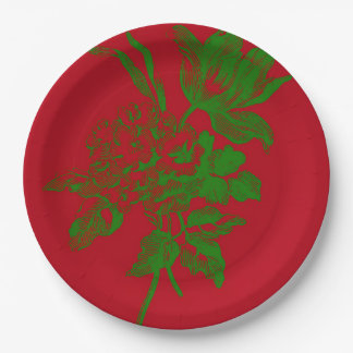 Plato De Papel rojo