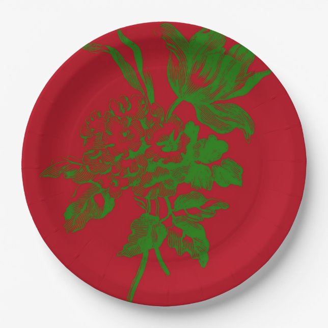 Plato De Papel rojo (Anverso)
