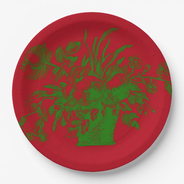 Plato De Papel Rojo (Anverso)