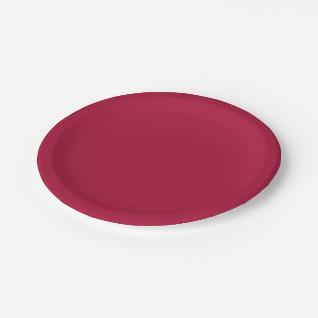 Plato De Papel Rojo (color sólido) (Angular)