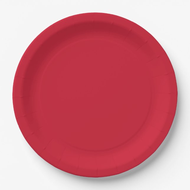 Plato de papel "Rojo Hermoso" (Anverso)