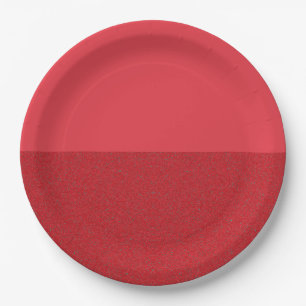 Plato de papel rojo tomate Half-Noise – Personaliz