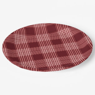 Plato De Papel Rojo Y Blanco
