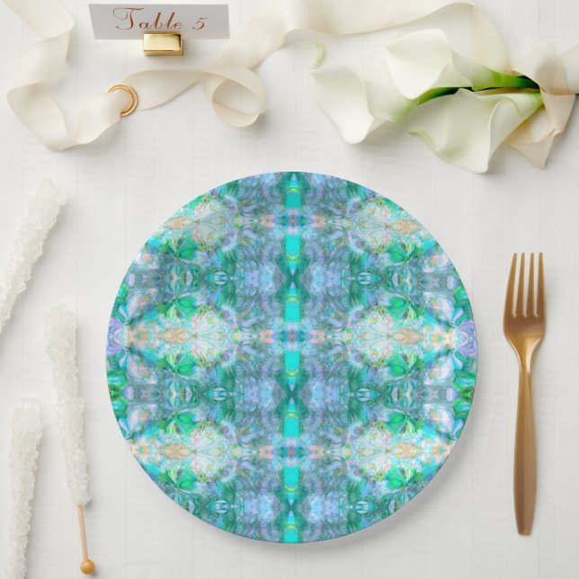 Plato De Papel Romantic Floral Eastern – Elegant Boho Fantasy (Boda)