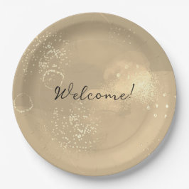 Plato De Papel Romantic glitter gold art