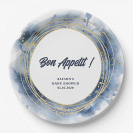 Plato De Papel Ronda de ducha Blue Baby Boy