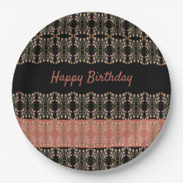 Plato De Papel Ronda floral de bonito