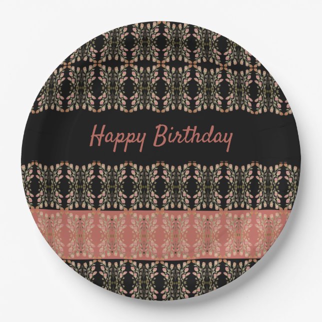 Plato De Papel Ronda floral de bonito (Anverso)