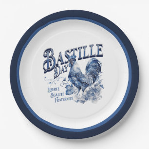Plato De Papel Rooster por el Día de la Bastilla