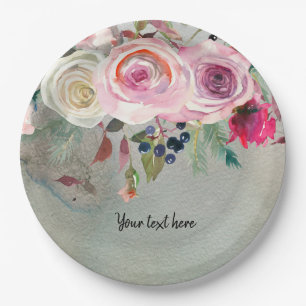 Plato De Papel Ropa de flores para todas las ocasiones
