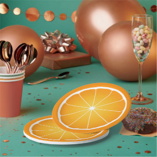 Plato De Papel Ropa de fruta Naranja de Guay Juicy