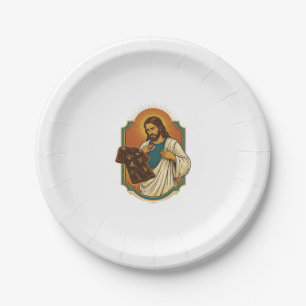 Plato De Papel Ropa de gimnasio negra desordenada cubierta de tiz
