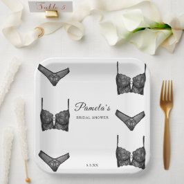 Plato De Papel Ropa interior Llavero de Despedida de Soltera Brag