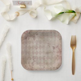 Plato De Papel rosa
