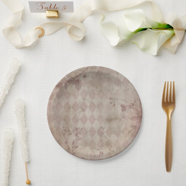 Plato De Papel rosa (Boda)