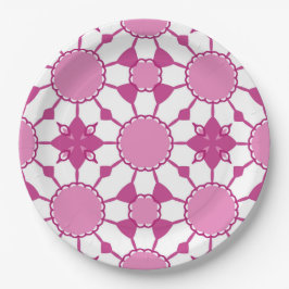 Plato De Papel Rosa 1 de 4
