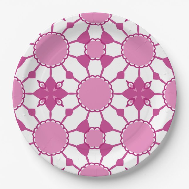 Plato De Papel Rosa 1 de 4 (Anverso)
