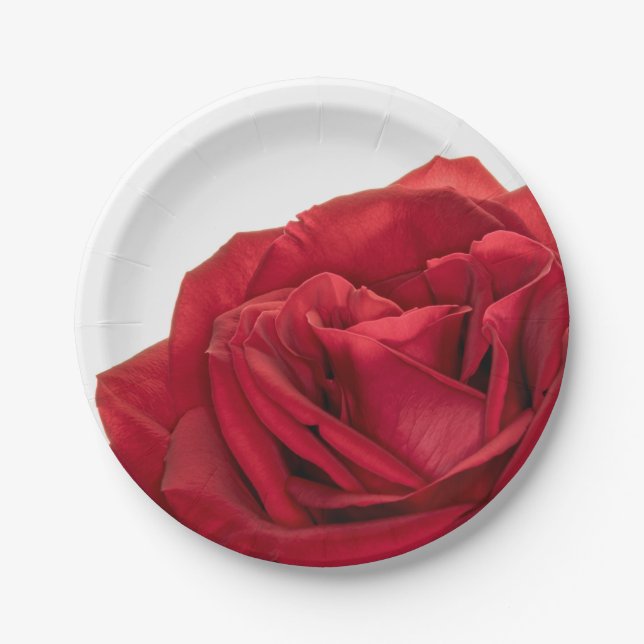 Plato De Papel rosa Boda Rojo de 1822 (Anverso)