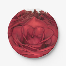 Plato De Papel rosa Boda Rojo de 1840