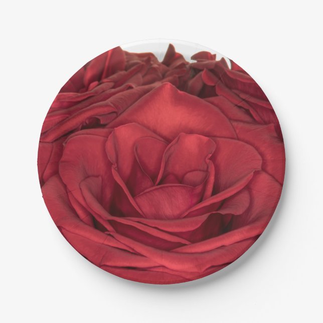 Plato De Papel rosa Boda Rojo de 1840 (Anverso)