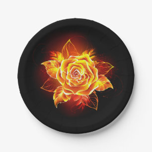 Plato De Papel Rosa de incendios en auge