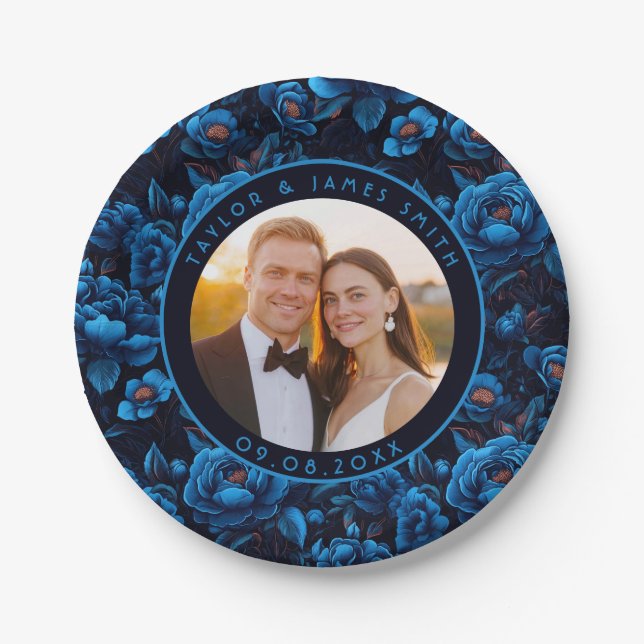 Plato De Papel Rosa De Moda Vestidos De Novia Plates Para Agradec (Anverso)