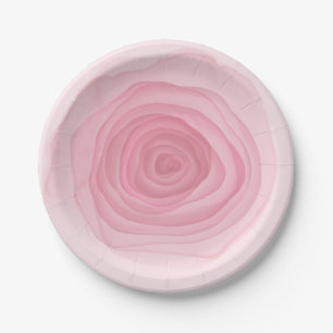 Plato De Papel Rosa de pintura con ácido rosado en rosa sutil