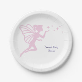 Plato De Papel Rosa Fairy Dust