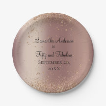 Rosa Gold Purpurina 50 y fabuloso cumpleaños