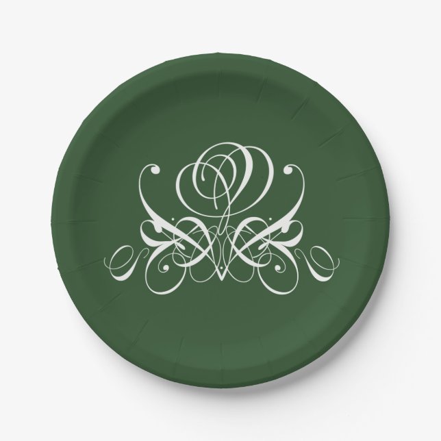 Plato De Papel Rosa irlandés (Anverso)